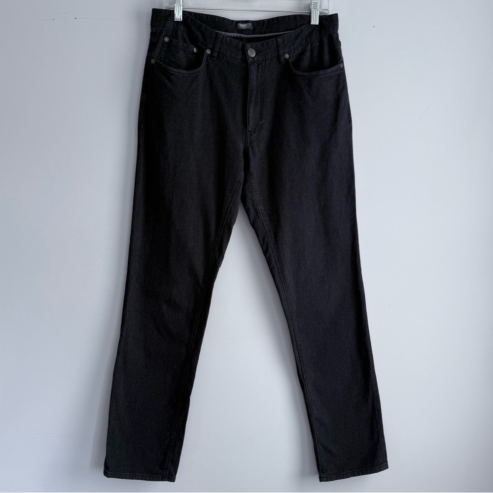 Faherty Knit Flannel 5-Pocket Slim Fit Pant Men's 32 x 30 Dark Charcoal Gray - Picture 2 of 12